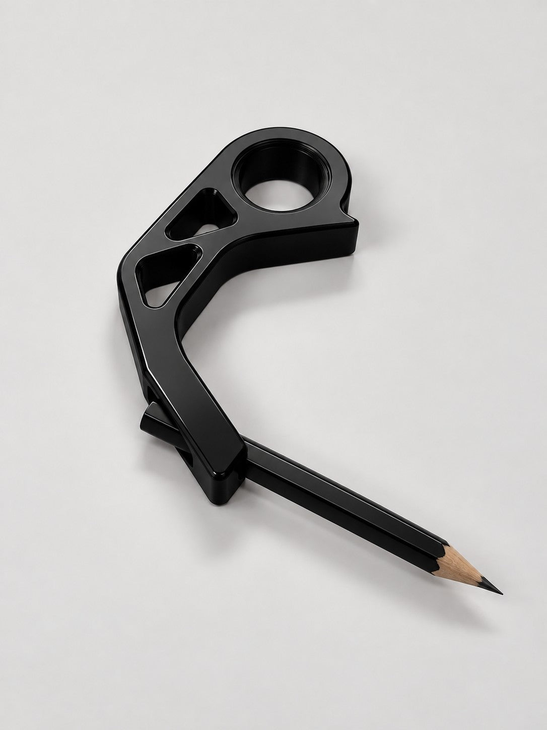 Black Spinstik attachment mod with the included pencil