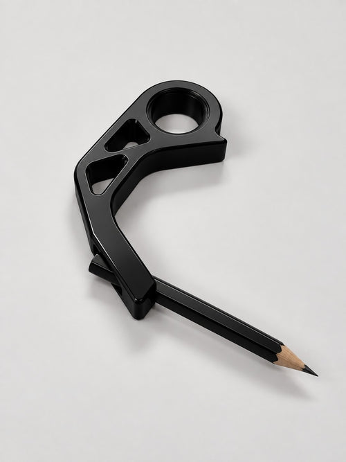 Black Spinstik attachment mod with the included pencil